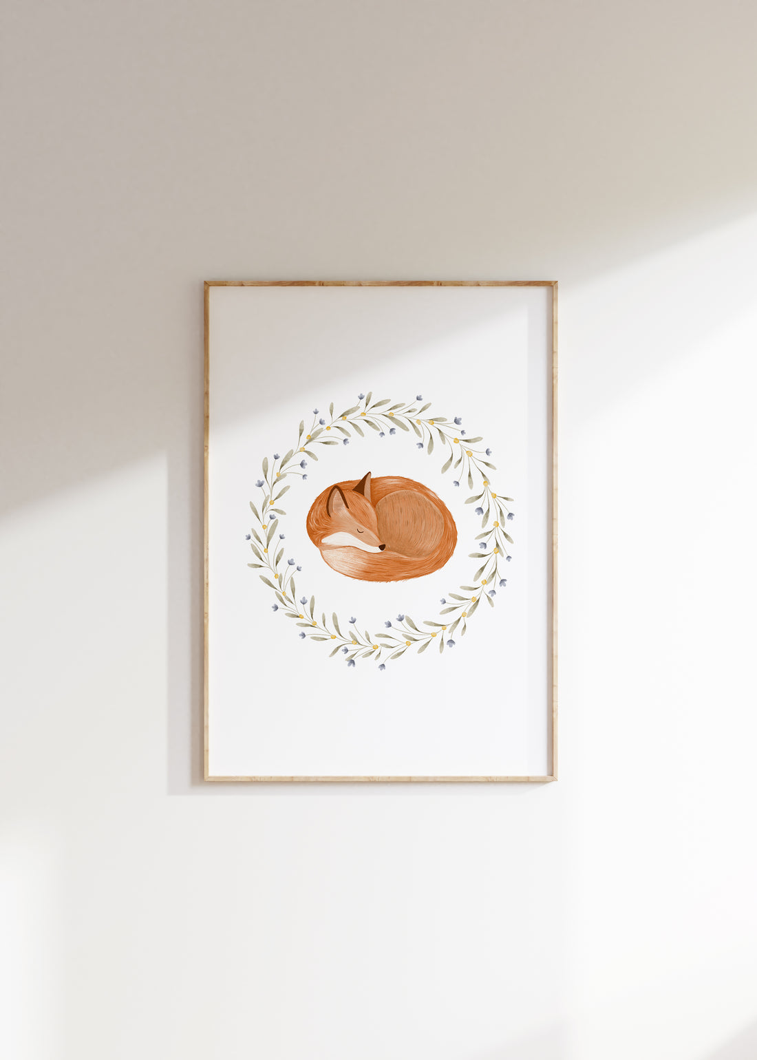 Poster - Hase im Blumenkranz - A4 oder A3