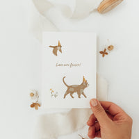 Postkarte Lass uns feiern - Katze & Spatz - A6