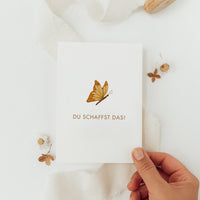 Postkarte du schaffst das - Schmetterling - A6