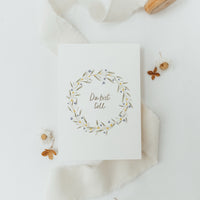 Postkarte Du bist toll - Blumenkranz - A6