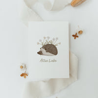 Postkarte Alles Liebe - Igel - A6