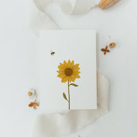 Postkarte Sonnenblume & Biene - A6