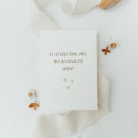 Postkarte Es ist echt cool, dass wir gleichzeitig leben - A6