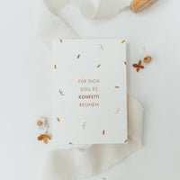 Postkarte Konfetti regnen - A6