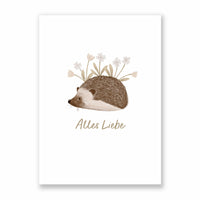 Postkarte Alles Liebe - Igel - A6