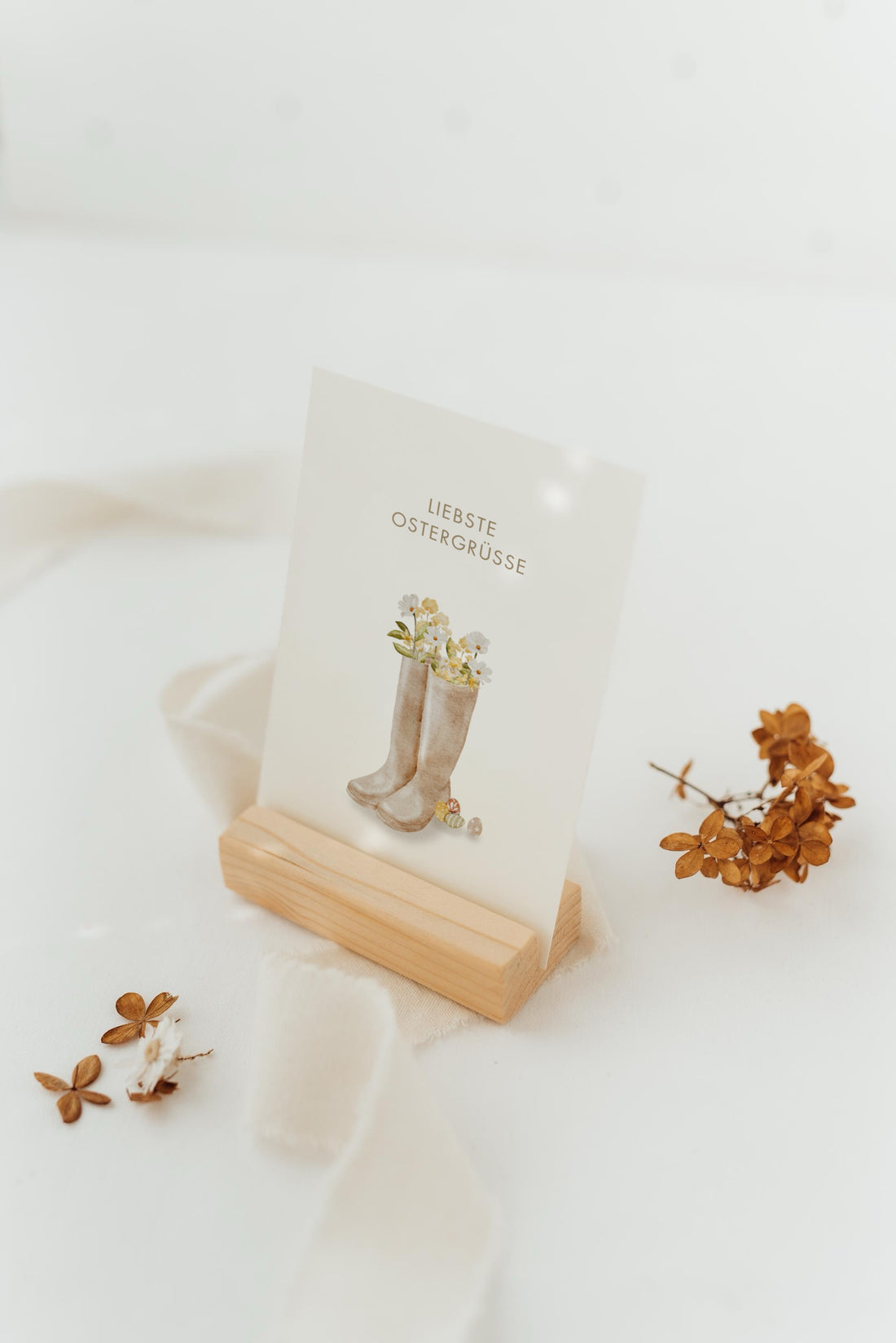 Postkarte Liebste Ostergrüße - Gummistiefel - A6