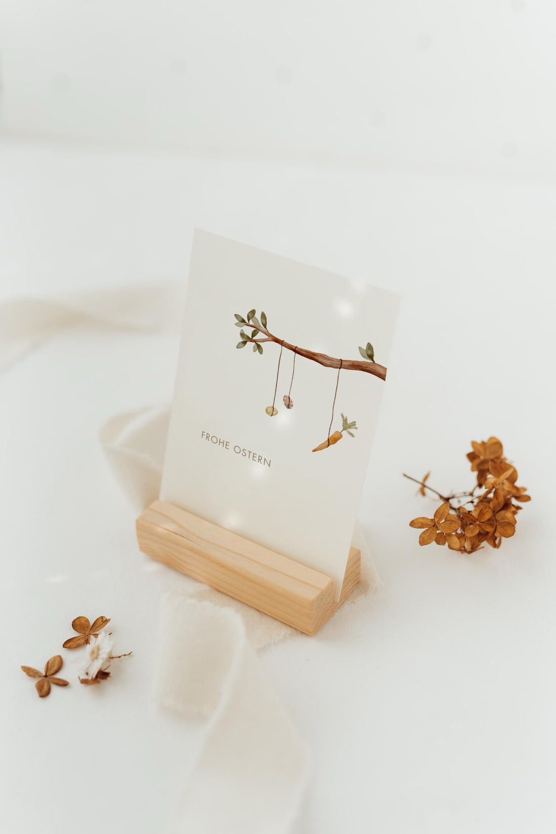 Postkarte Frohe Ostern - Ast - A6