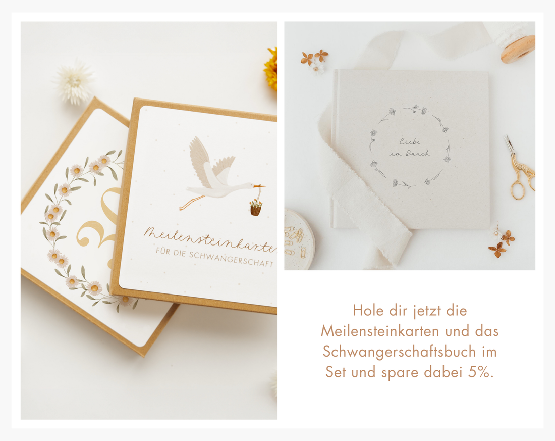 Meilensteinkarten für die Schwangerschaft