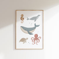 Poster - Meerestiere - A4 oder A3