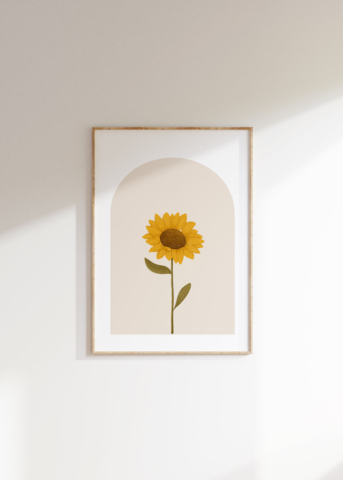 Poster - Sonnenblume im Bogen - A4 oder A3