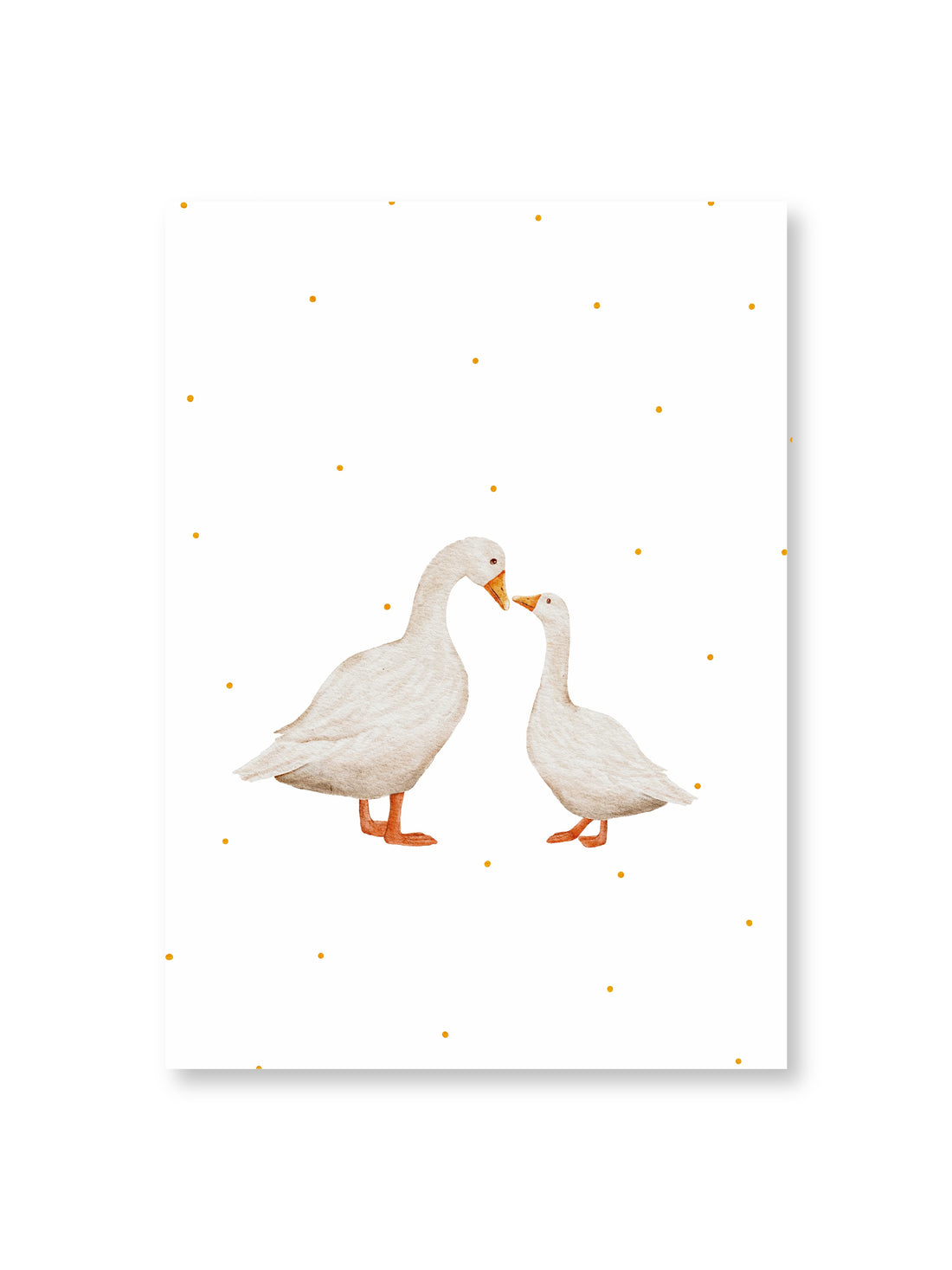 Postkarte Gänse - gepunktet - A6