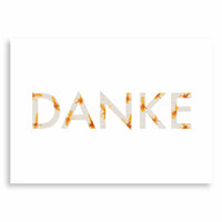 Postkarte Danke - geblümt - A6