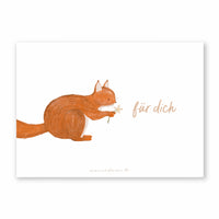 Postkarte für dich - Eichhörnchen - A6