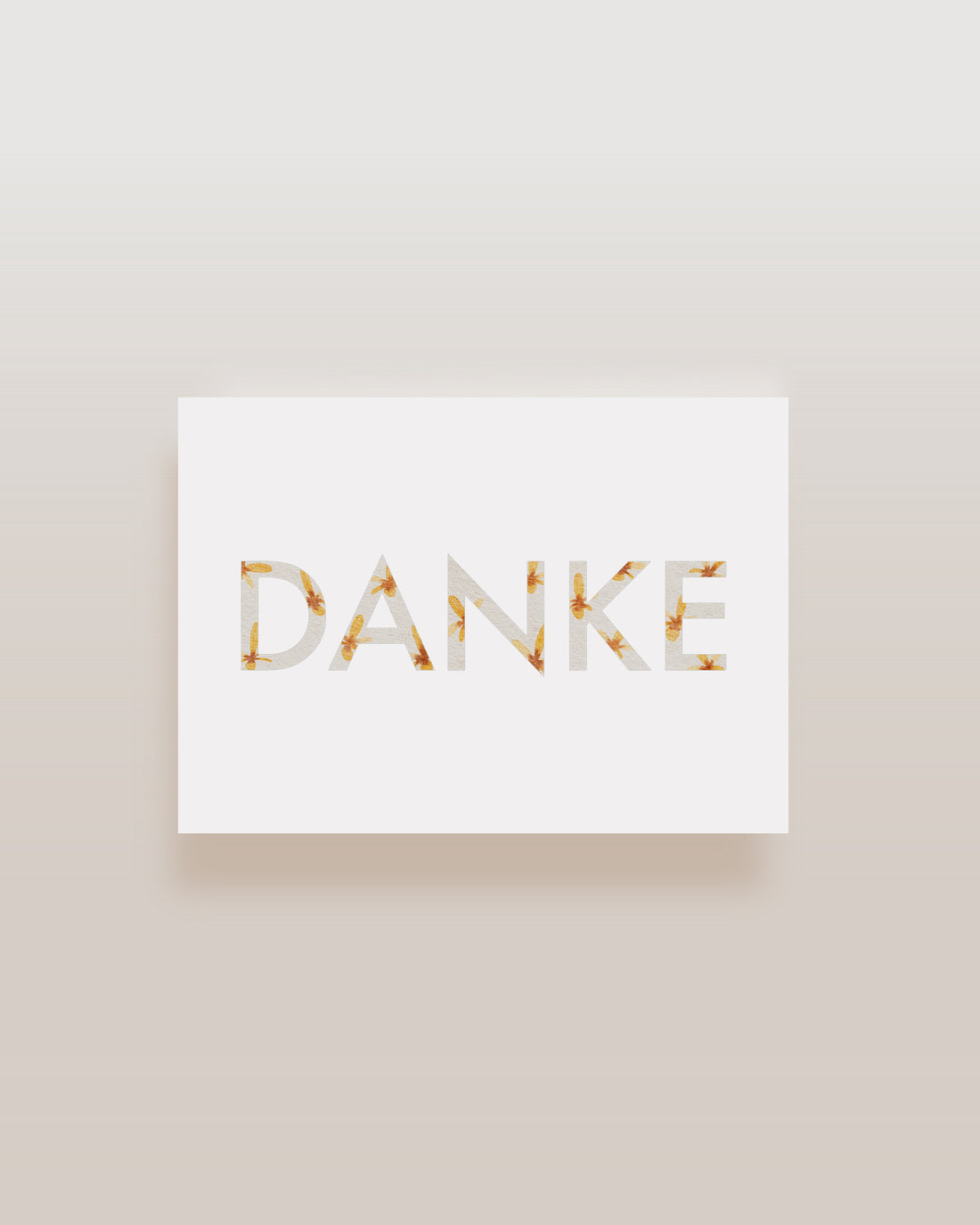 Postkarte Danke - geblümt - A6