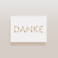 Postkarte Danke - geblümt - A6