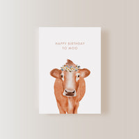 Postkarte Geburtstagskuh - A6