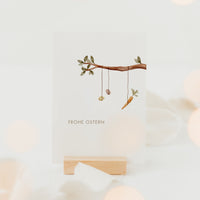 Postkarte Frohe Ostern - Ast - A6