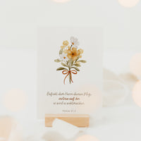 Postkarte Blumenstrauß Vertrau auf ihn - A6