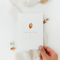 Postkarte happy birthday - balloon - A6