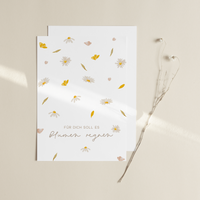Postkarte Blumen regnen - A6