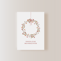 Weihnachtskarte Kranz - A6