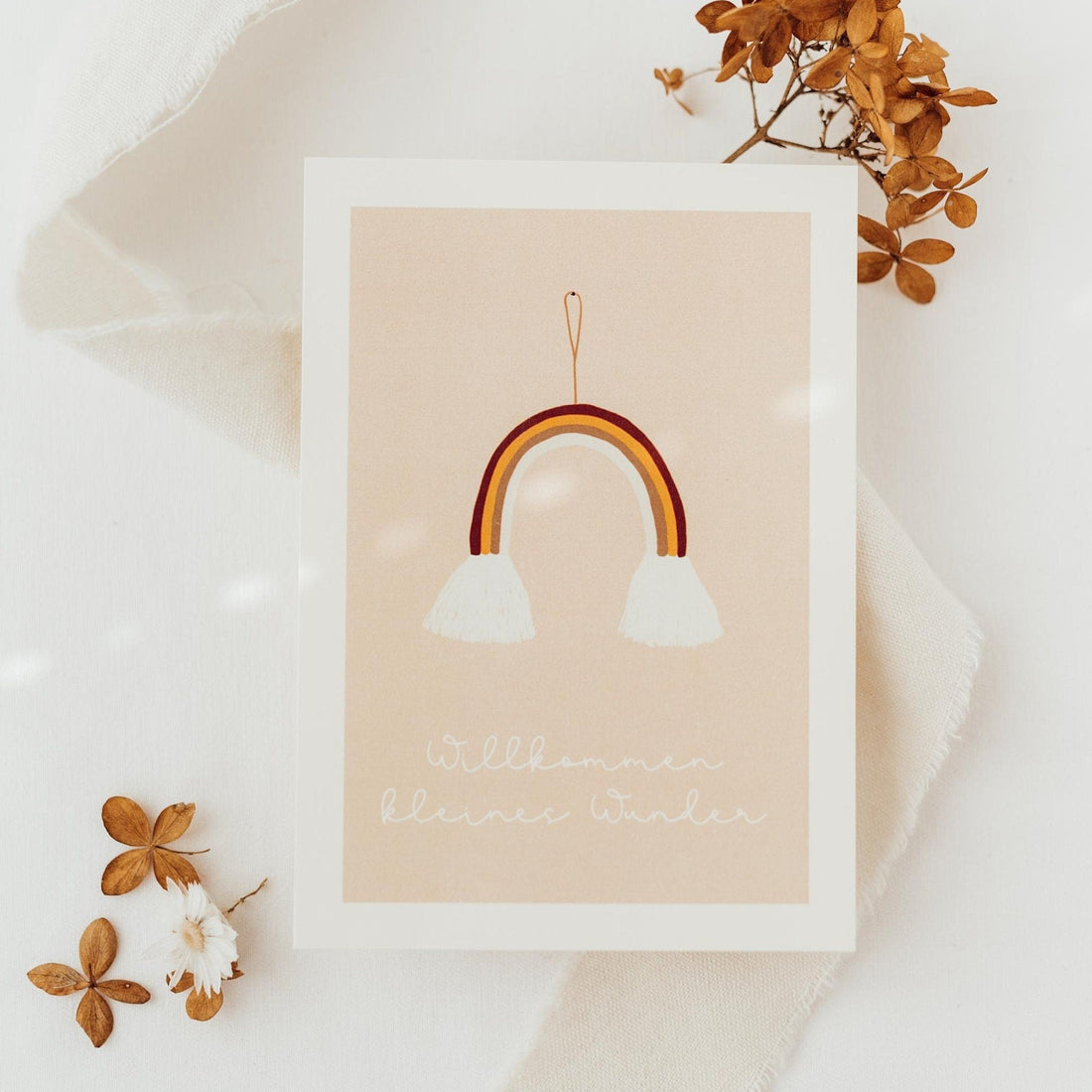 Postkarte Willkommen kleines Wunder - A6