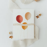 Postkarte zum Geburtstag - hip hip hurra - A6
