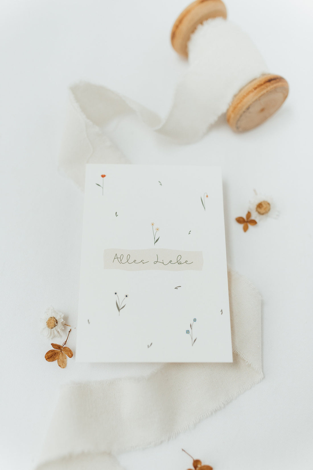 Postkarte Alles Liebe - geblümt - A6