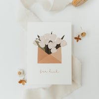 Postkarte für dich - Blumenbrief - A6