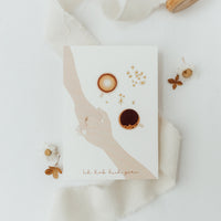 Postkarte Ich hab dich gern - Kaffee-date - A6