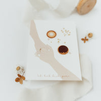 Postkarte Ich hab dich gern - Kaffee-date - A6