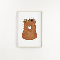 Posterset Waldtiere - Bär, Reh, Fuchs - A4