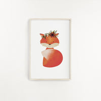 Posterset Waldtiere - Bär, Reh, Fuchs - A4