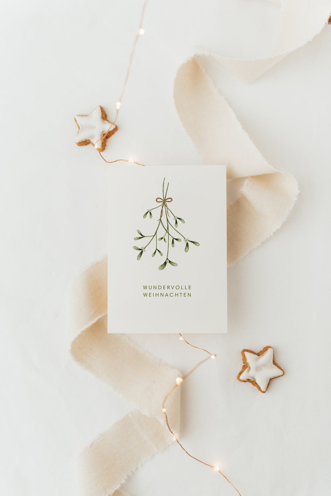 Weihnachtskarte Mistelzweig - A6