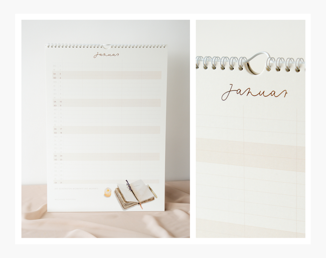 Wandkalender 2026 mit 3 Spalten in A4