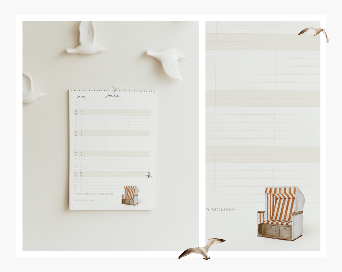 Wandkalender 2026 mit 3 Spalten in A4