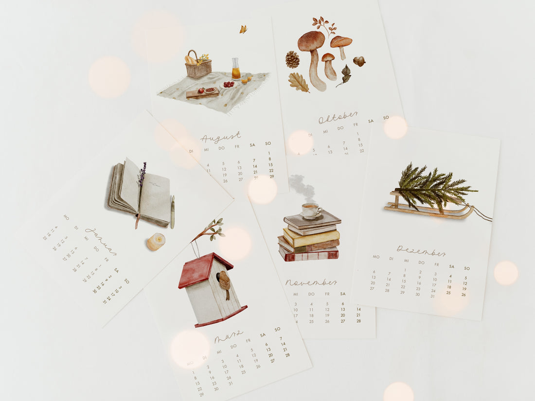 Postkartenkalender 2027 in A6 / Tischkalender 2027 / Kalender zum verschenken
