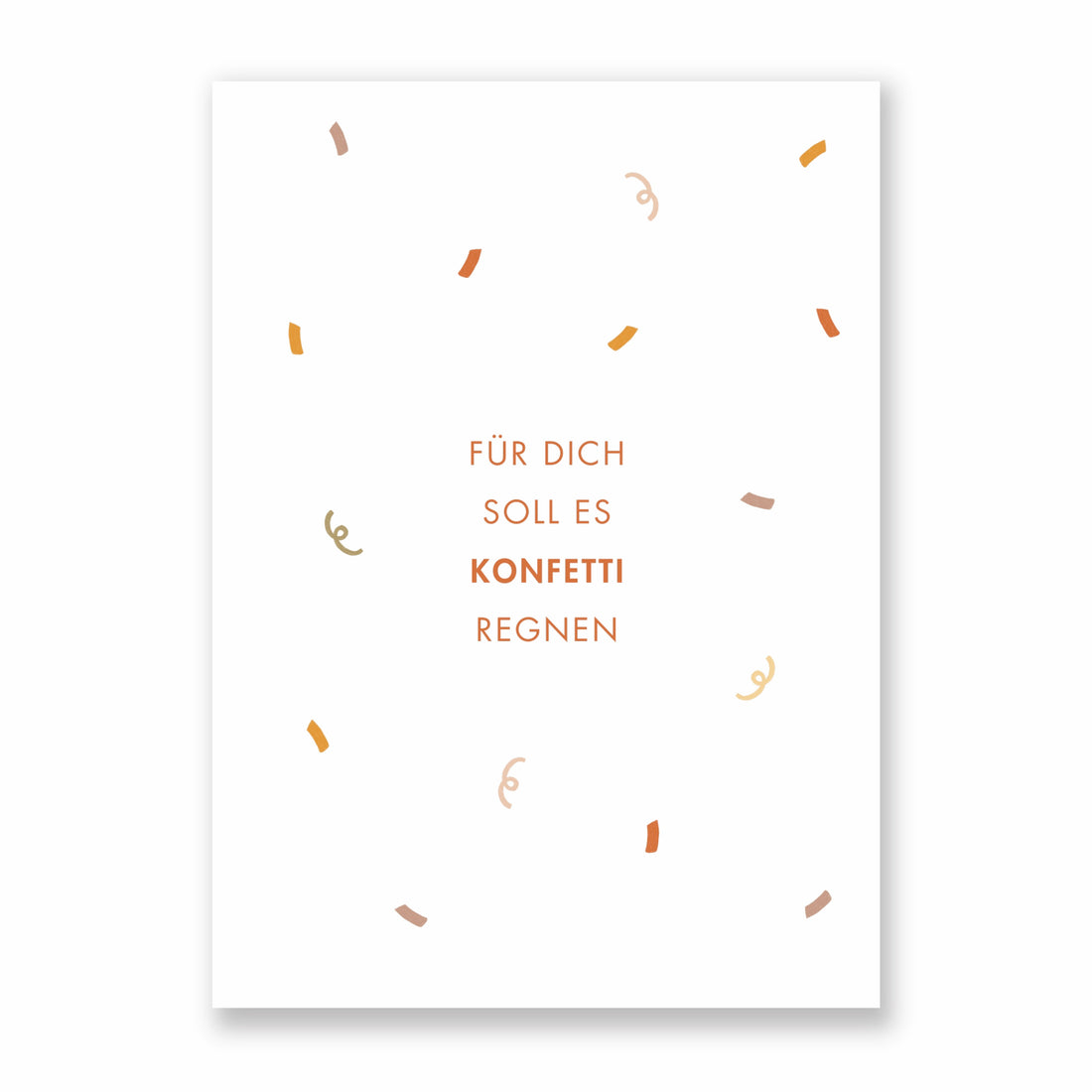 Postkarte Konfetti regnen - A6
