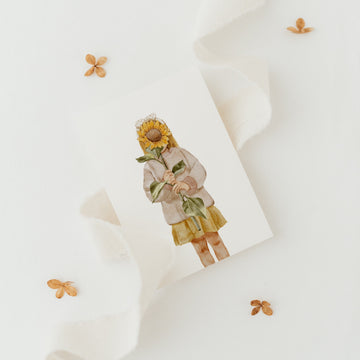 Postkarte Sonnenblumenmädchen - A6