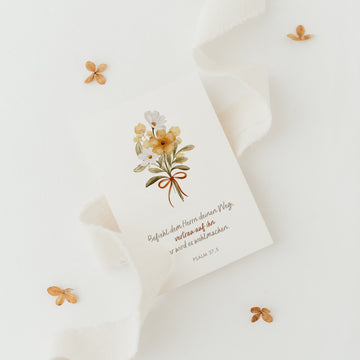 Postkarte Blumenstrauß Vertrau auf ihn - A6