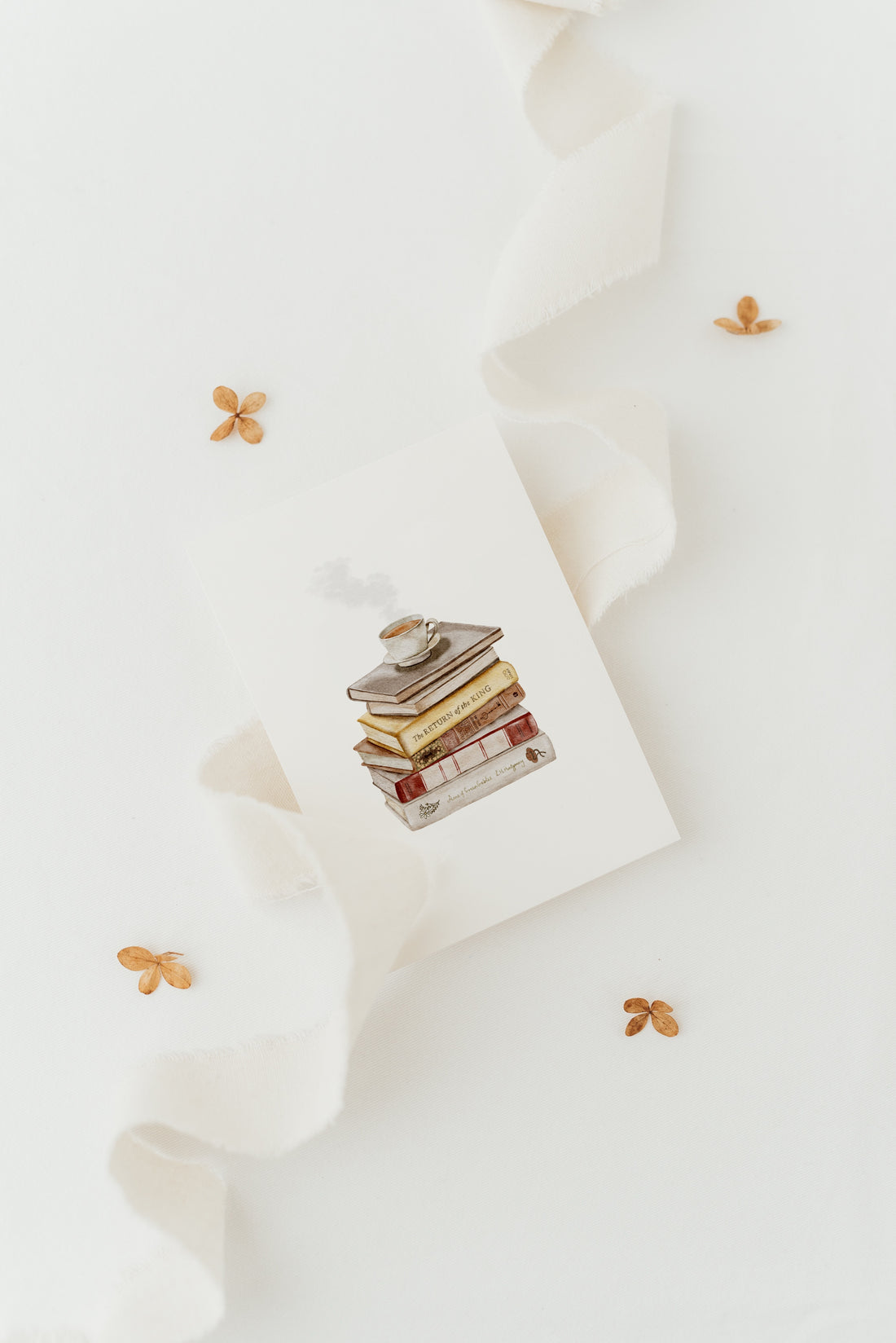 Postkarte Bücherstapel - A6