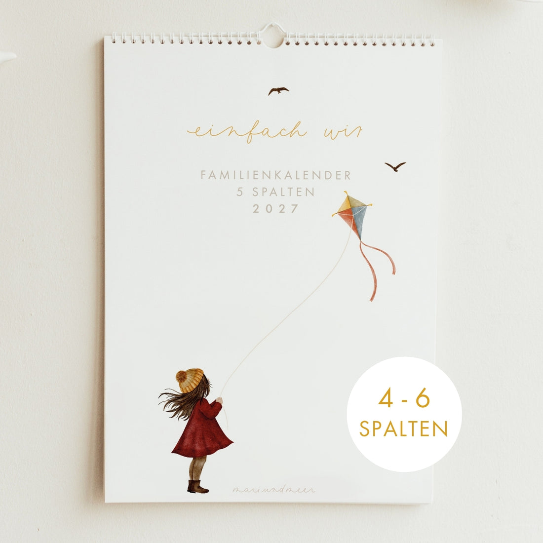 Familienkalender 2027 mit 4, 5 oder 6 Spalten in A3