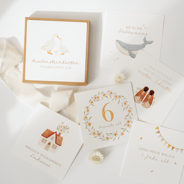 Meilensteinkarten für Babys erstes Jahr