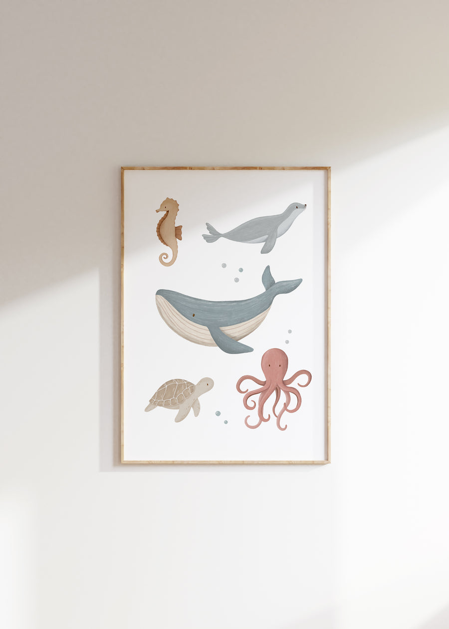 Poster - Meerestiere - A4 oder A3