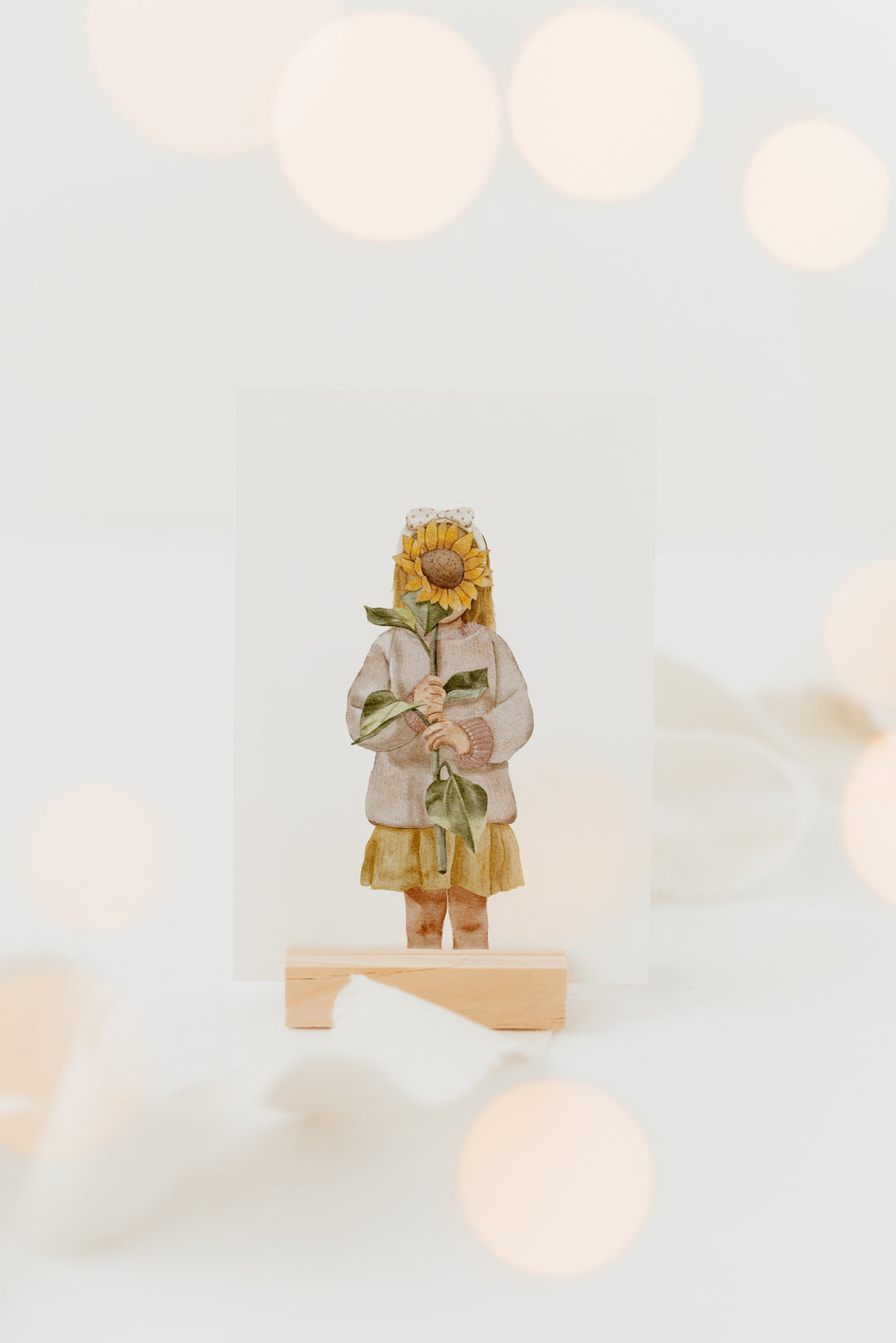 Postkarte Sonnenblumenmädchen - A6