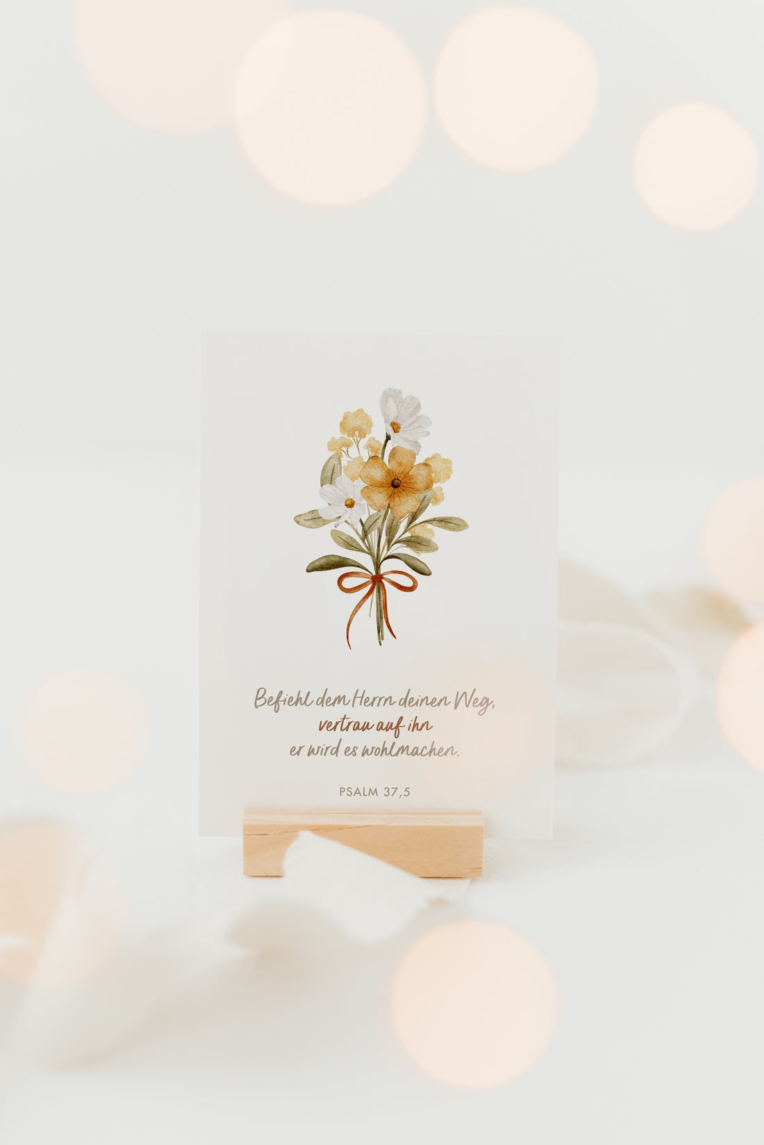Postkarte Blumenstrauß Vertrau auf ihn - A6