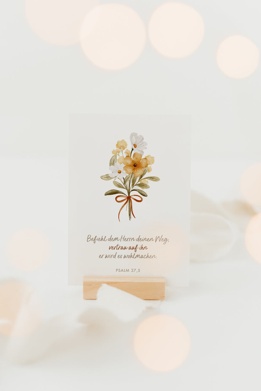 Postkarte Blumenstrauß Vertrau auf ihn - A6