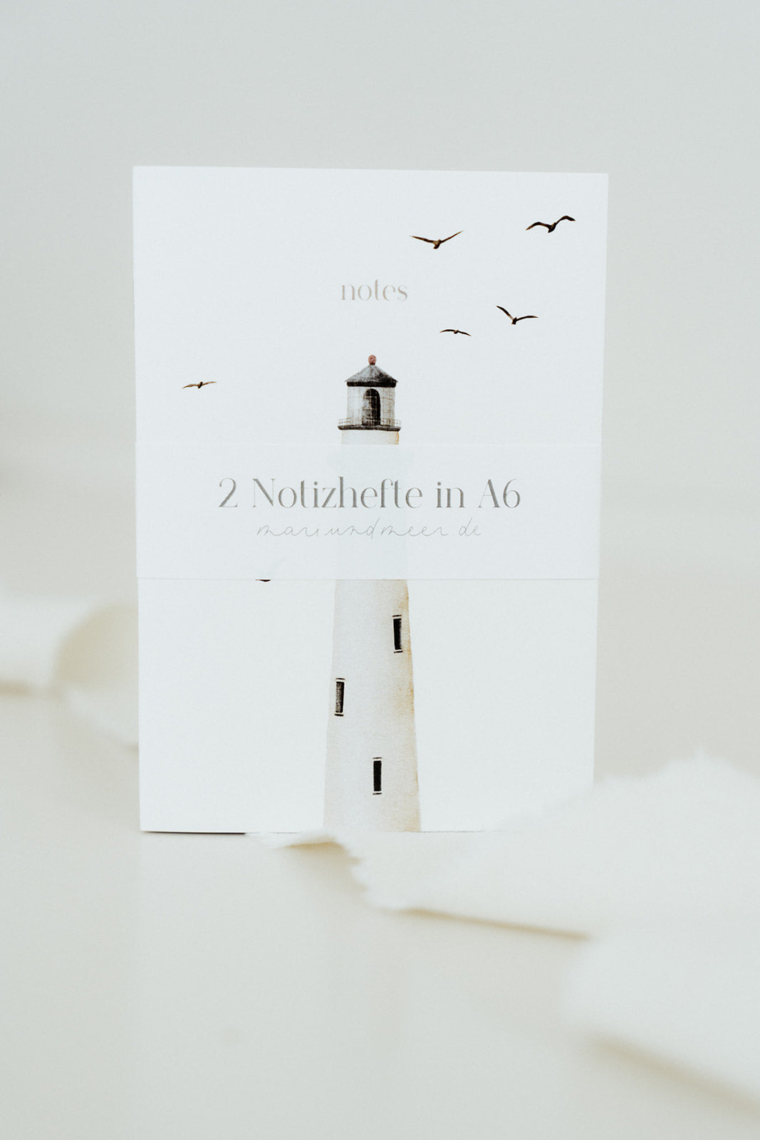 Notizheftchen A6 im 2er Set - Leuchtturm & Möwen