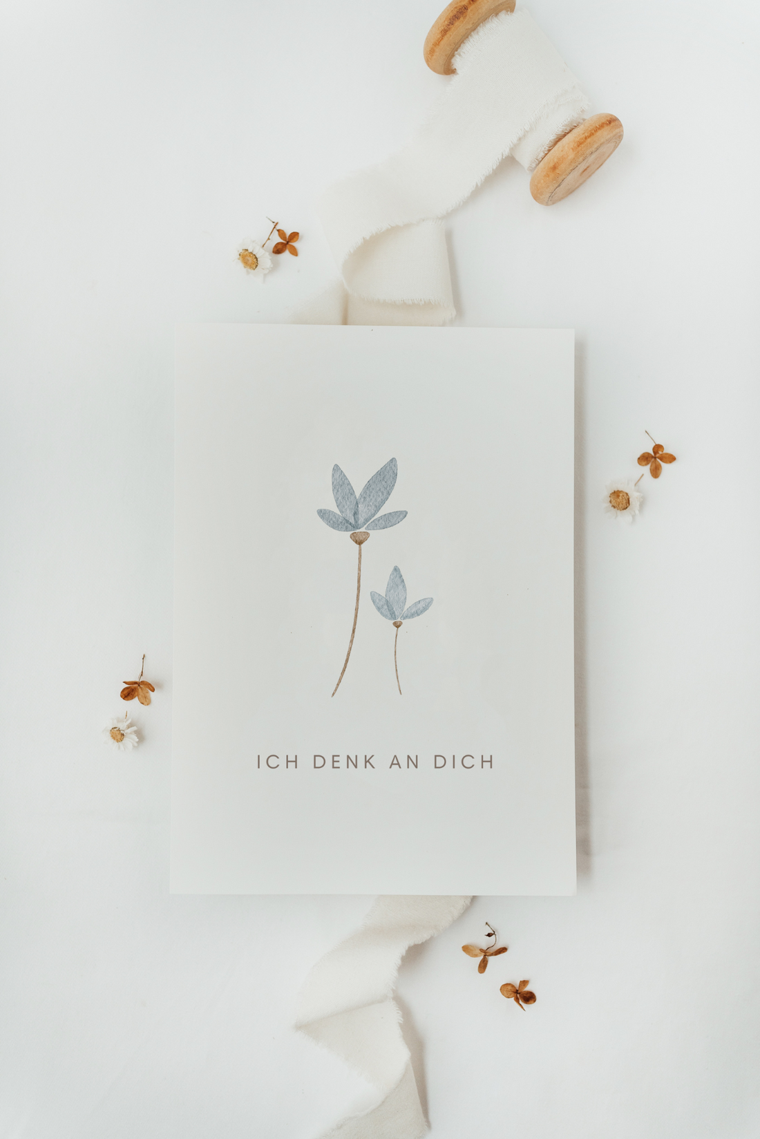 Postkarte Ich denk an dich - A6