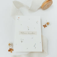 Postkarte Alles Liebe - geblümt - A6